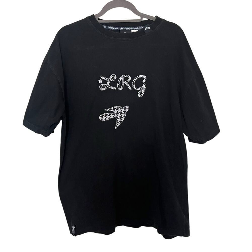 LRG Root People Men’s Embroidered‎ Tshirt Black Size Large